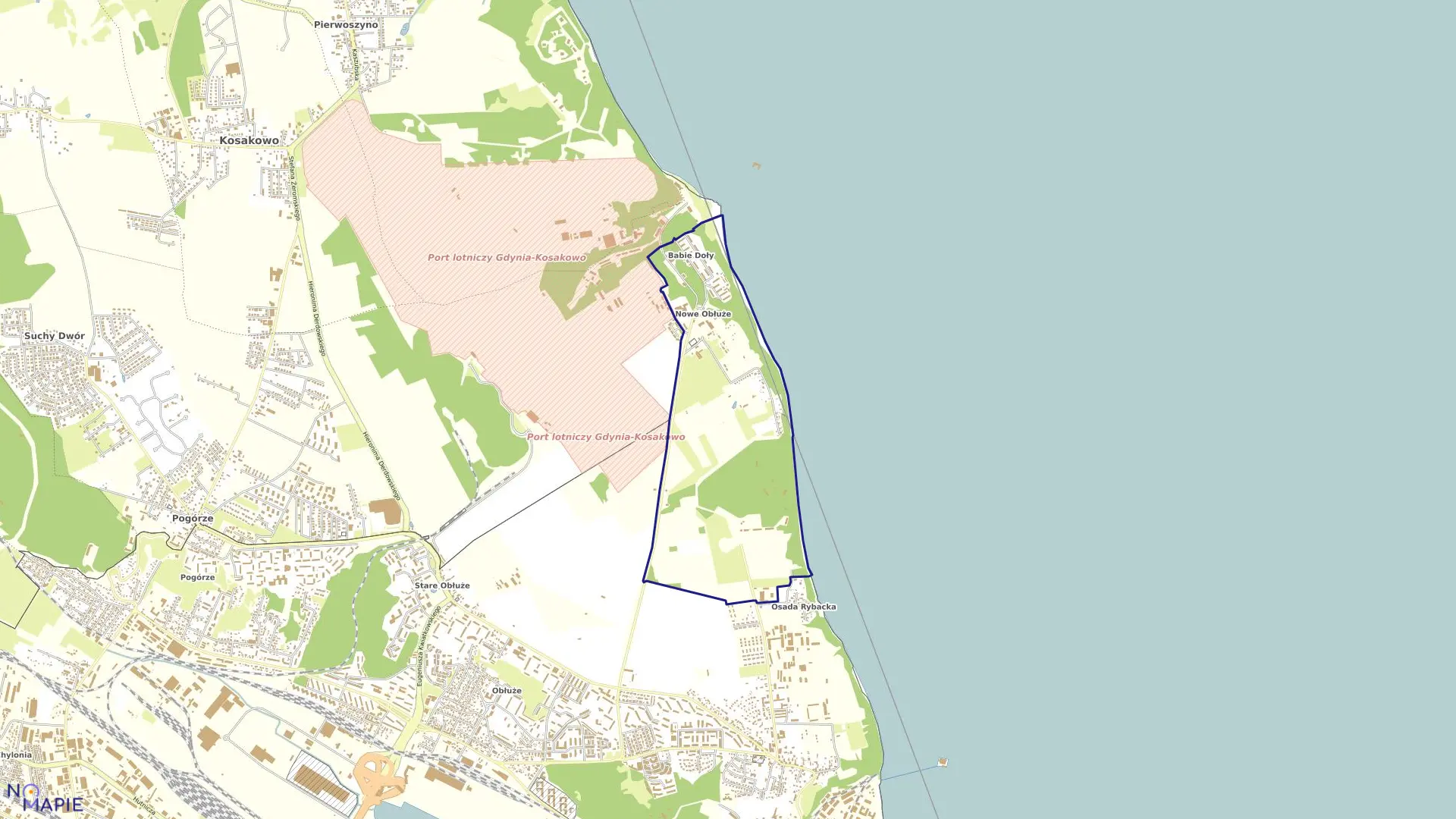 Mapa obrębu BABIE DOŁY w mieście Gdynia