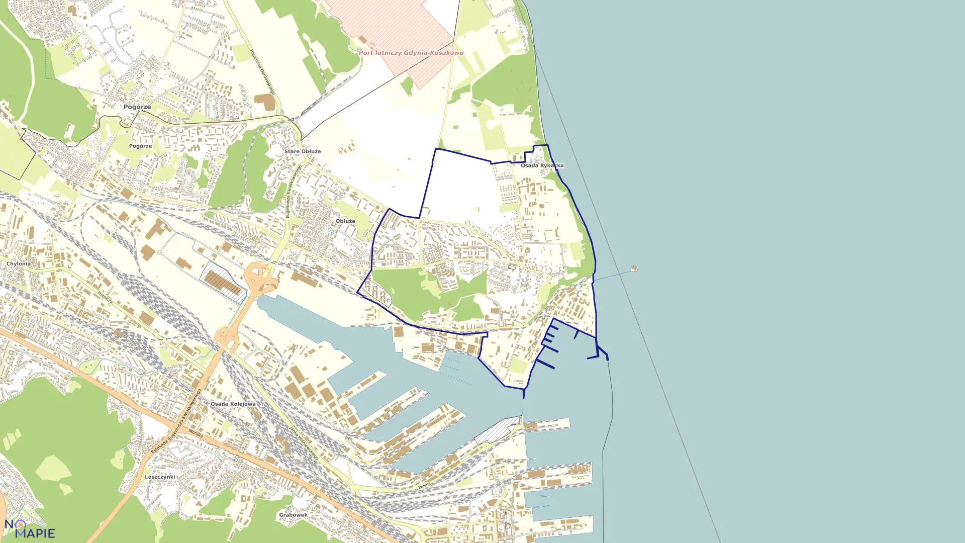 Mapa obrębu OKSYWIE w mieście Gdynia