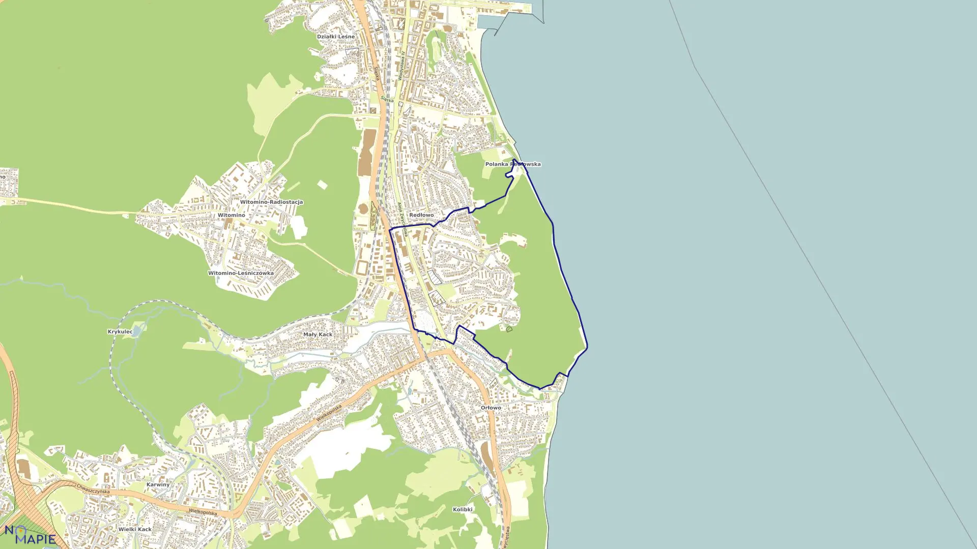 Mapa obrębu REDŁOWO w mieście Gdynia